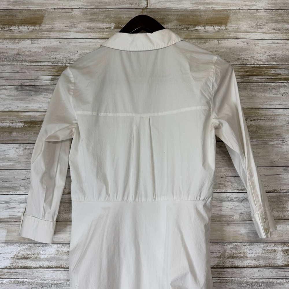 Veronica Beard Capella White Button Down Shirt Dress Women’s size 6 - Picture 9 of 13